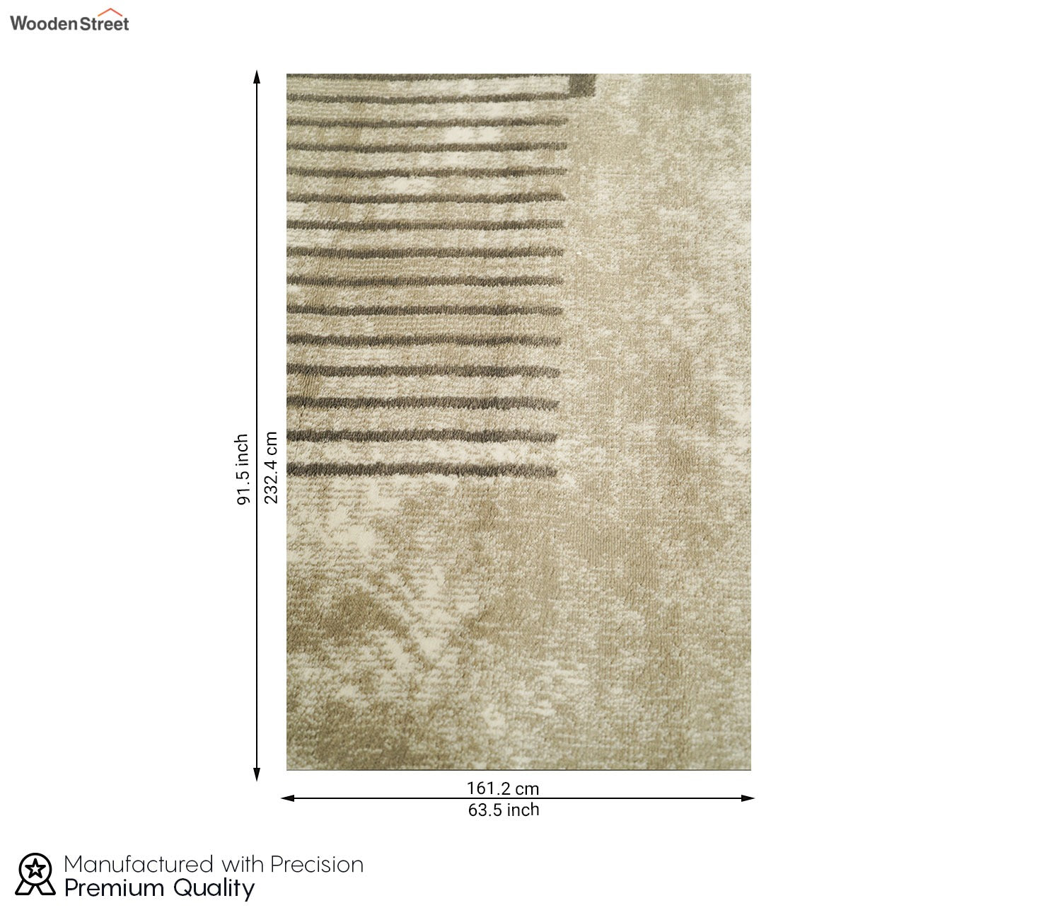 Midtown Grey Abstract Carpet (7.5 x 5 Feet)