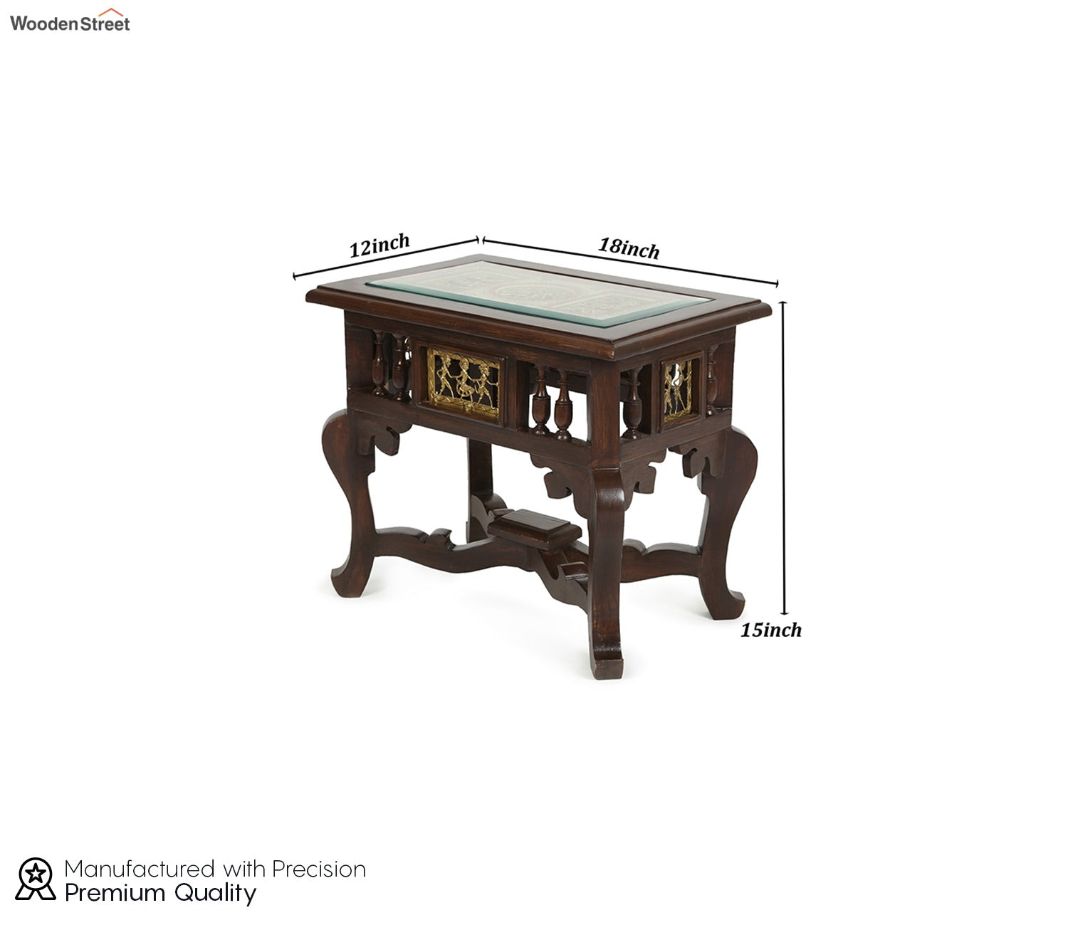 Dark Brown Yuge Square Shape End Table