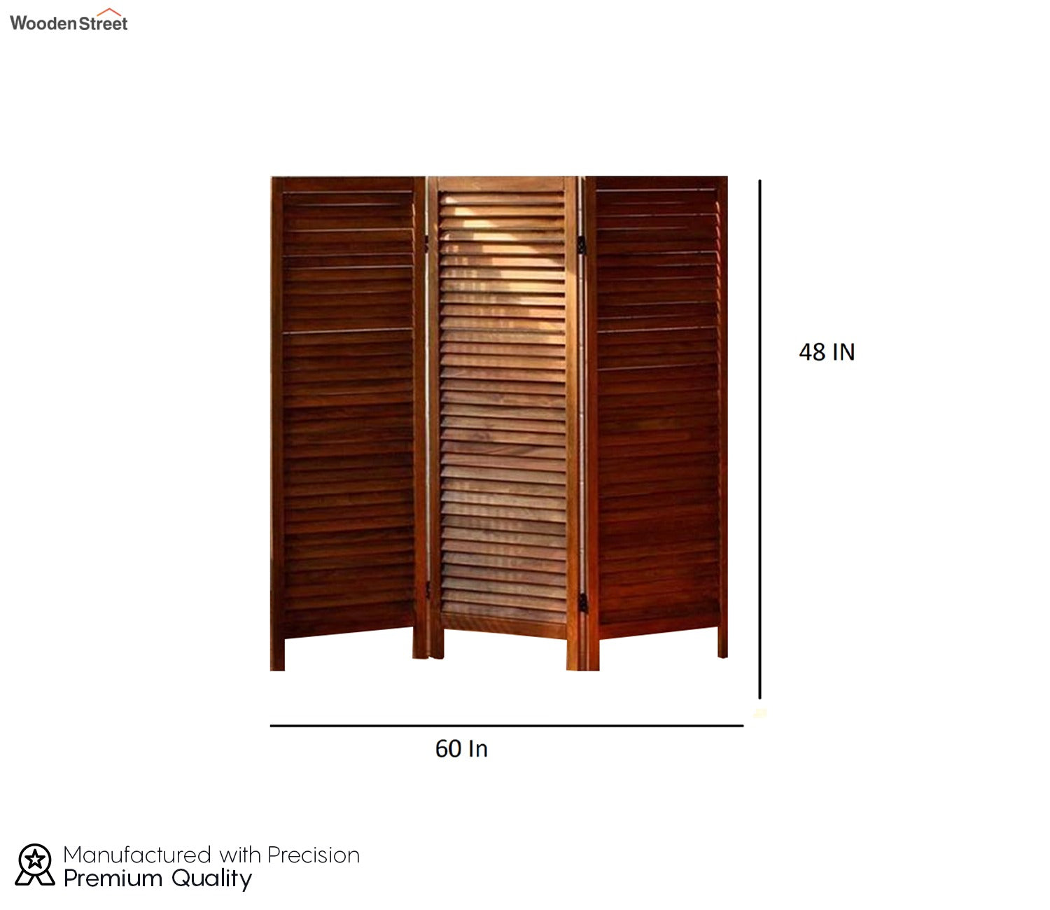 Roza 3 Panel Wooden Partition