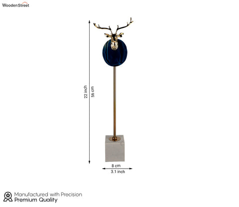 Timeless Deer Charms Alloy Figurine (Gold, L)