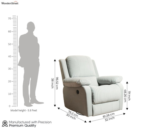Arvana Motorized Recliner Sofa (Grey)