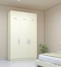 Trueliving 3 Door Loft White wardrobe in Laminates Finish (1524MM X 609MM X 2438.4MM)