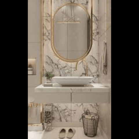 Trueliving Marble White Color Vanity Wash Basin with Cabinet for Bathroom (Standard (Between 20-40 In Width, 30-40 In Height)