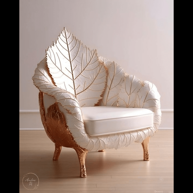 Trueliving White Flower Chair Living Room H 34 x W 27 x D 31.5