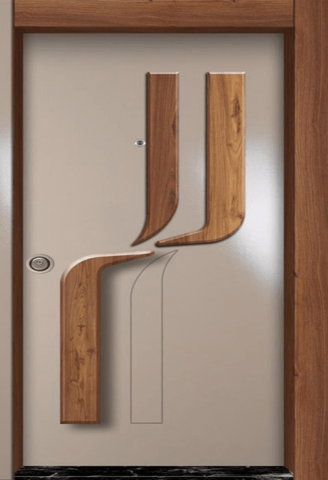 Trueliving Wooden-Single Main Door I Single Door (8 ft in height and 7 ft in width) (Thickness 1.5 Inch)