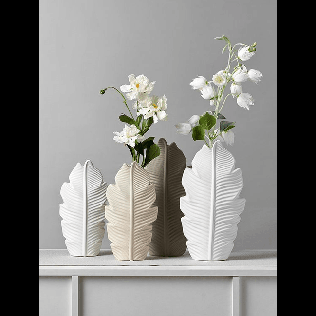 Trueliving Multi-color Designer Leaf Flower Vase 41L x 24W x 10H Centimeters