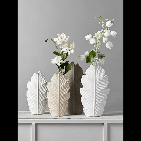 Trueliving Multi-color Designer Leaf Flower Vase 41L x 24W x 10H Centimeters