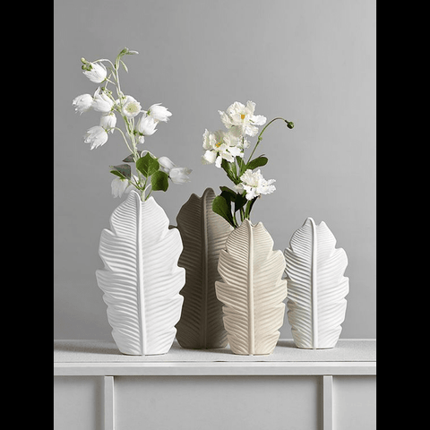 Trueliving Multi-color Designer Leaf Flower Vase 41L x 24W x 10H Centimeters