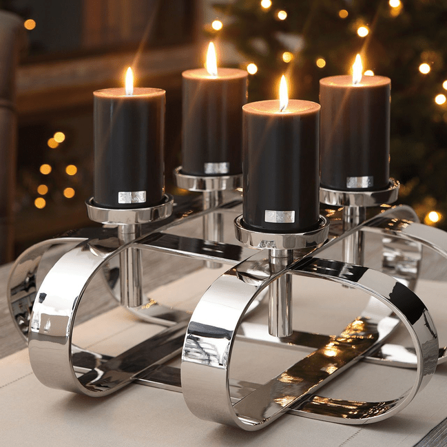 Trueliving Silver Metal Royal Feel Candle Holder 41 CM