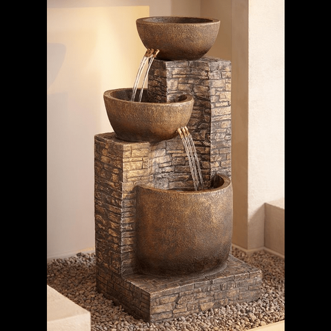 Trueliving Brown Modern Water Fountain Indoor 4 Ft X 1 FT