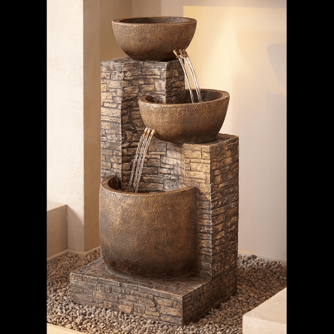Trueliving Brown Modern Water Fountain Indoor 4 Ft X 1 FT
