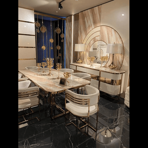 Trueliving Classy White Dinning Table H 30 x W 45 x D 35; Chair : H 34 x W 18 x D 18