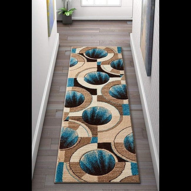 Trueliving Rectangle Designer ‎Carpet Multicolor  9X4 Feet