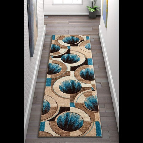 Trueliving Rectangle Designer ‎Carpet Multicolor  9X4 Feet