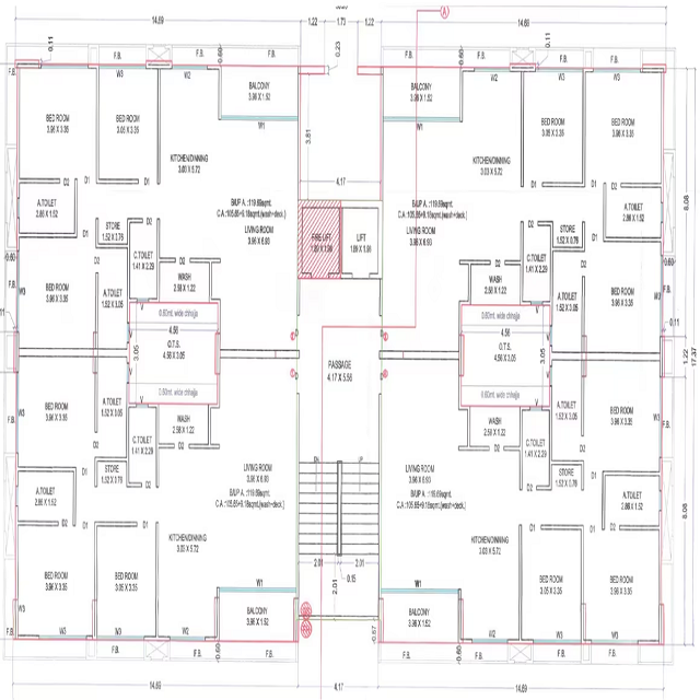 Shreeji Om Solitaire Magdalla canal road, vesu Shreeji homes 3 BHK 1800-103-104-1