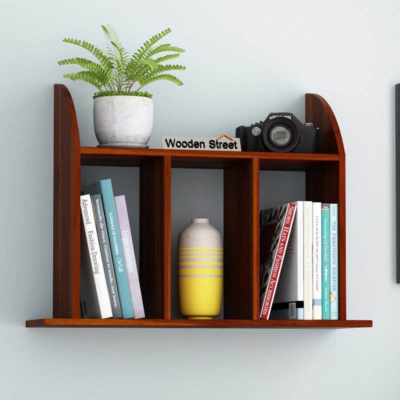 Frontus Wall Shelf (Honey Finish)