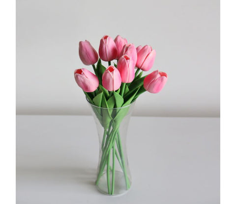 Pink Tulip Artificial Flower - Set of 5