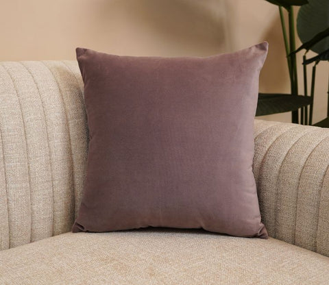 Cupid Velvet Cushion Cover - Pack of 1 (16 x 16 Inch, Salmon Pink)