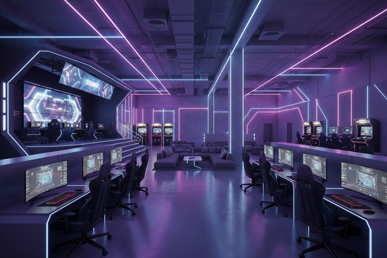 Gaming Centers - Arcades-Interior Design