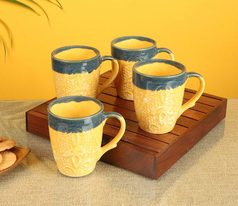 Bumblebee Ceramic Tea Cups (Set of 4)