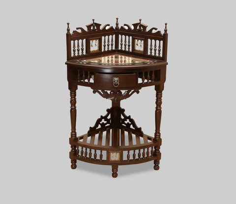 Quadro Corner Table with Drawers Storage