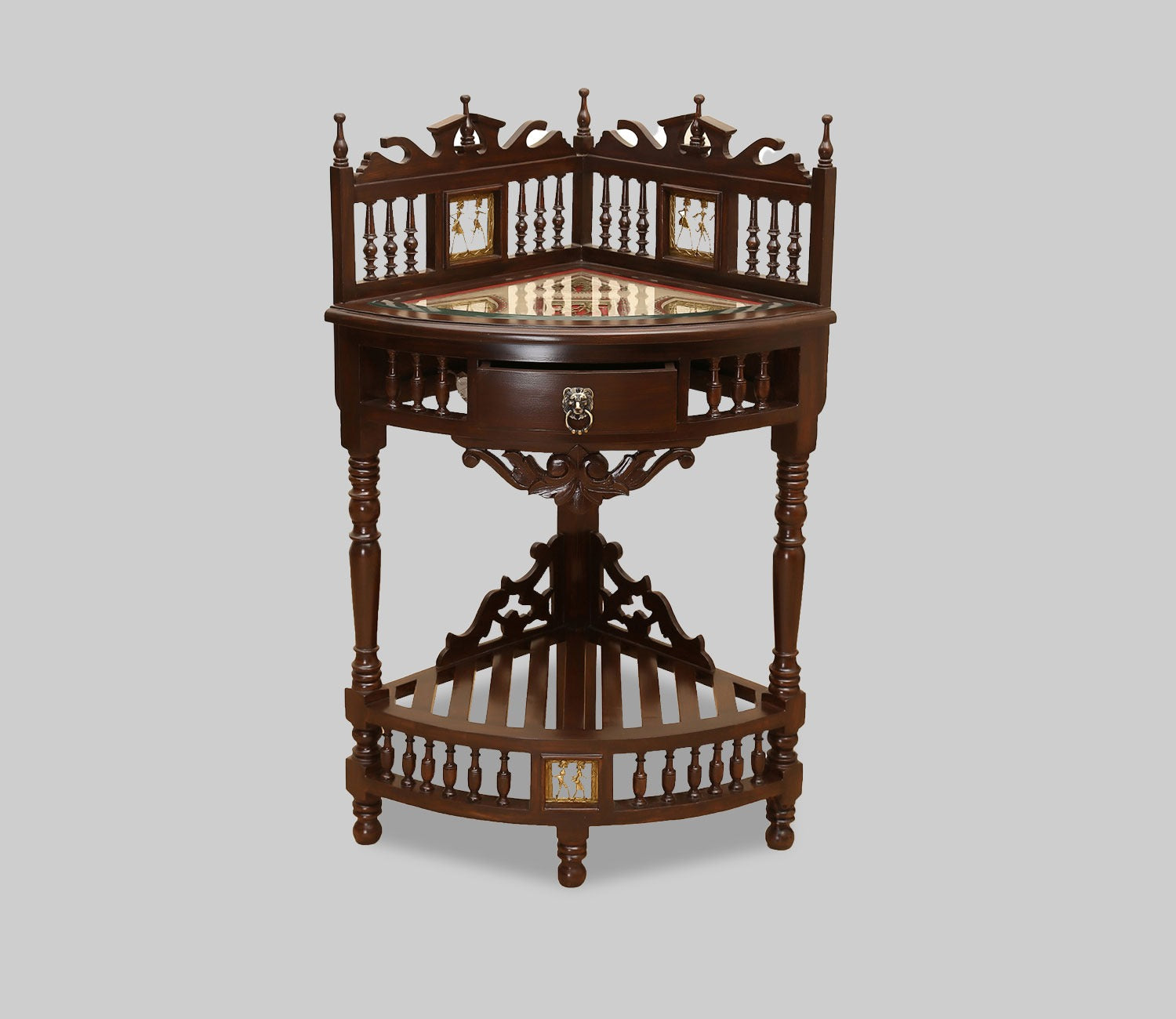 Quadro Corner Table with Drawers Storage