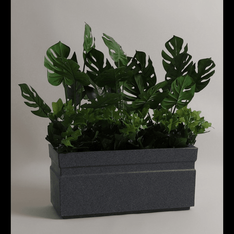Trueliving Royal Black Polymer Floor Plant Pot width:15.9'' Height:7.9''