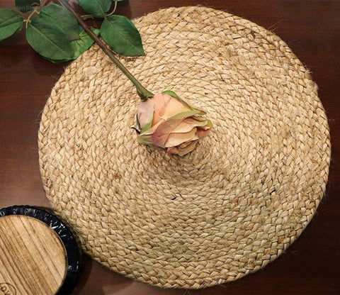Jute Braided Round Table Placemats - Set of 2