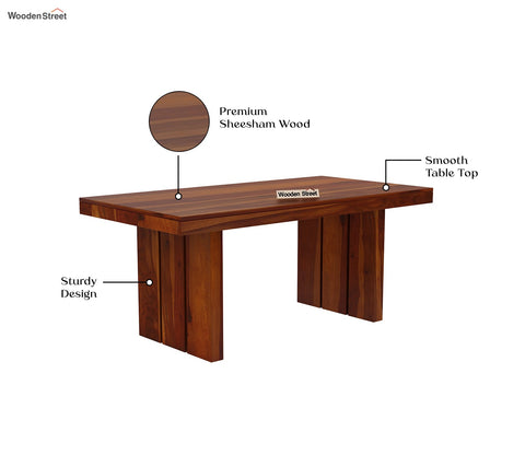 Wertex 6 Seater Dining Table (Honey Finish)