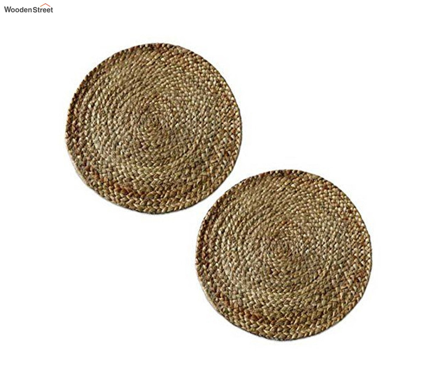 Jute Braided Round Table Placemats - Set of 2