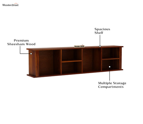 Tia Wall Shelf (Honey Finish)