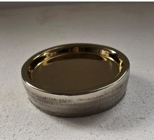 Neysa Hammered Gold and Silver Soap Dish