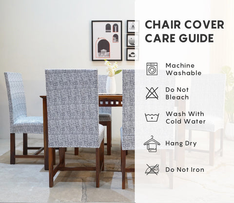 Hester Classic Textured Solid Colored Polyester Spandex 1 Piece Chair Cover (Grey)