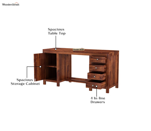 Brason Computer Table (Honey Finish)