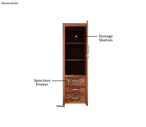 Allan 1 Door Multi-Utility Wardrobe (Honey Finish)