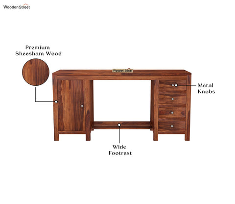 Brason Computer Table (Honey Finish)
