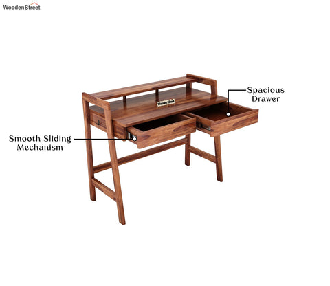 Aurelia Sheesham Wood Study Table (Honey Finish)