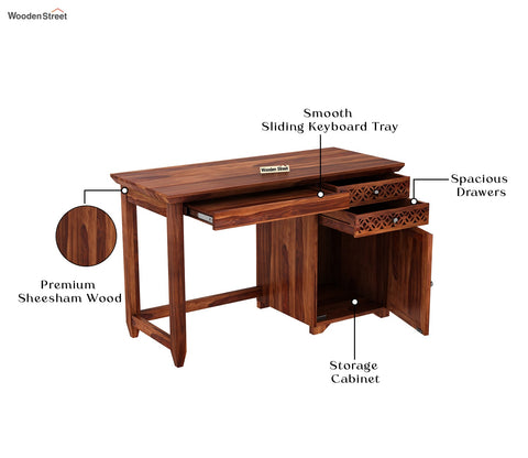 Cambrey Office Table (Honey Finish)