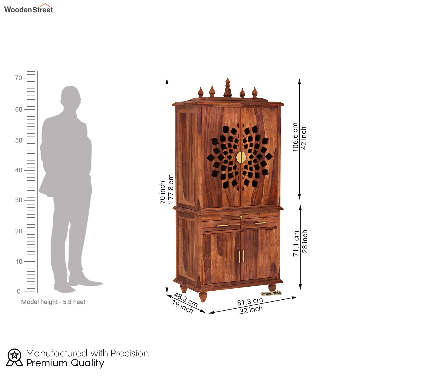 Amitava Home Temple (Honey Finish)