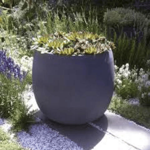 Trueliving Royal Blue Polymer Floor Plant Pot Height:7.9''