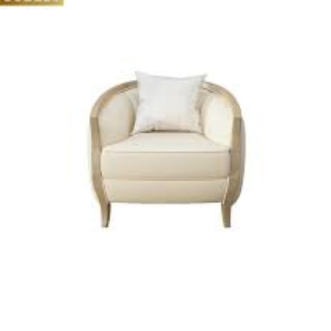 Trueliving Luxurious Light Single Seater Sofa Linen Finish H 30'' x W 31'' x D 30''