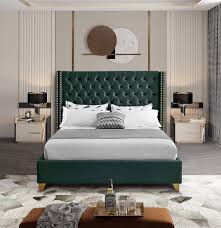 Trueliving  Modern Design Dark bed Laminated Finish & PU Finish 6Ft *6Ft *1Ft