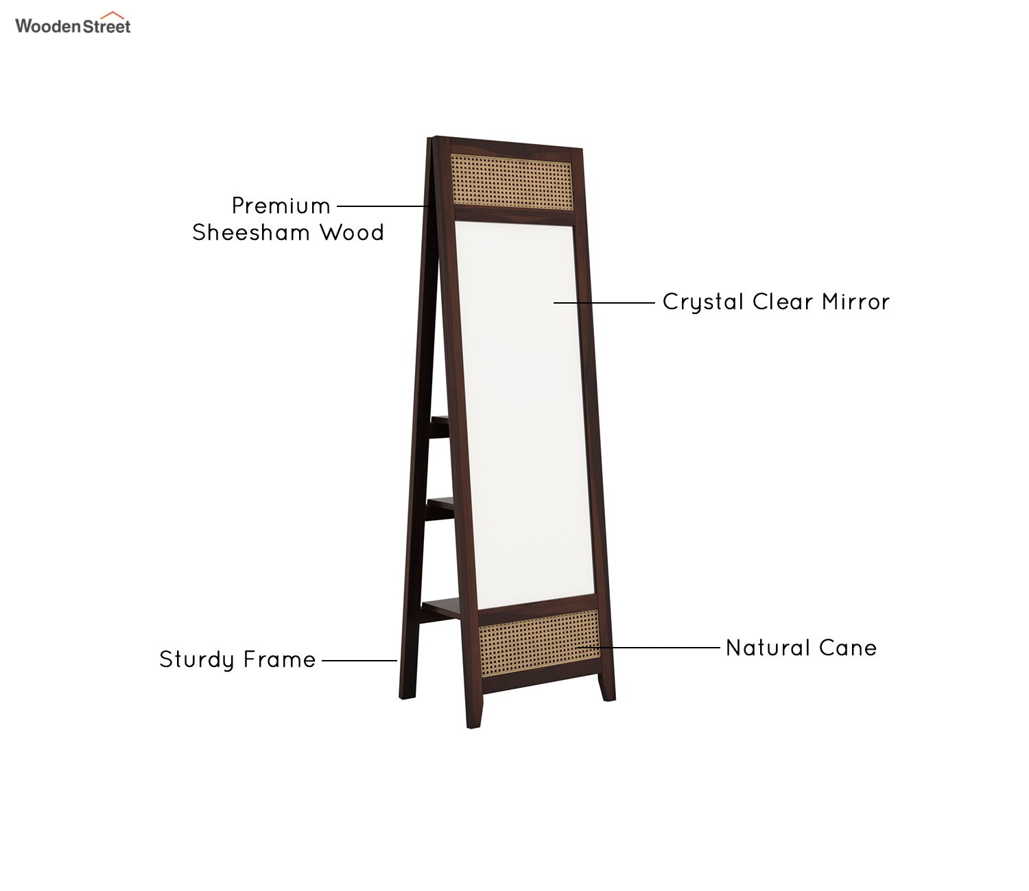 Tansy Dressing Table With Storage (Walnut Finish)
