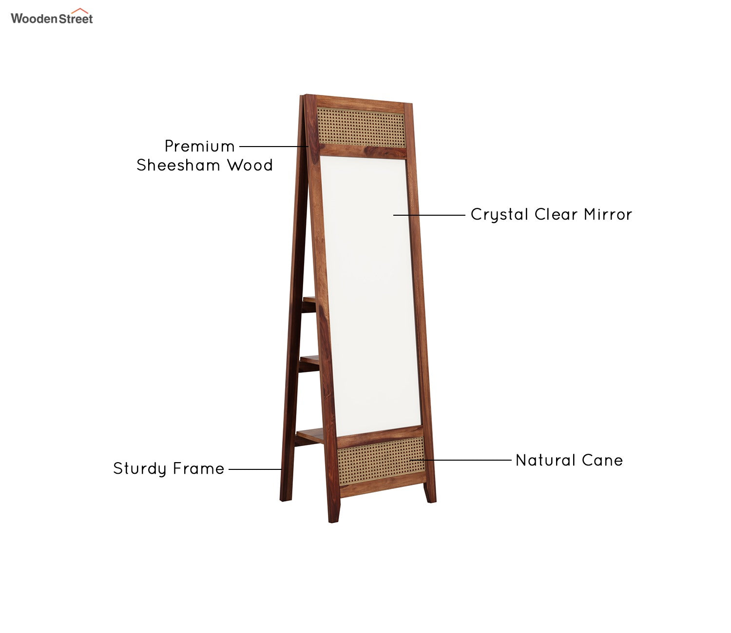 Tansy Dressing Table With Storage (Honey Finish)