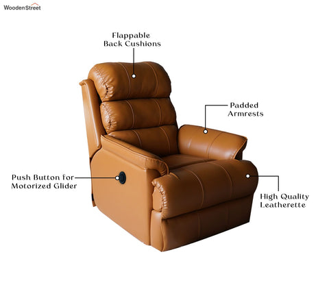 Valencia Motorized Recliner Sofa (Clay Brown)