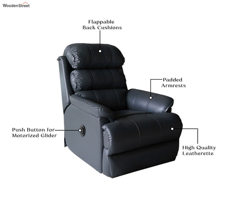 Valencia Motorized Recliner Sofa (Blue)