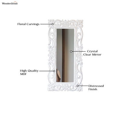 Folia Tall Carved Wall Mirror