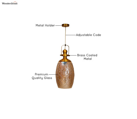 Sylvia Glass Lampshade Hanging Lights (Amber)
