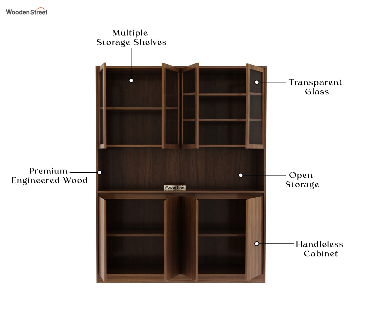 Greyson Kitchen Cabinet (Exotic Teak Finish)