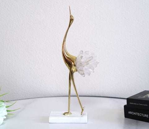 White Wonders Crane Table Decor Figurine (L, White)